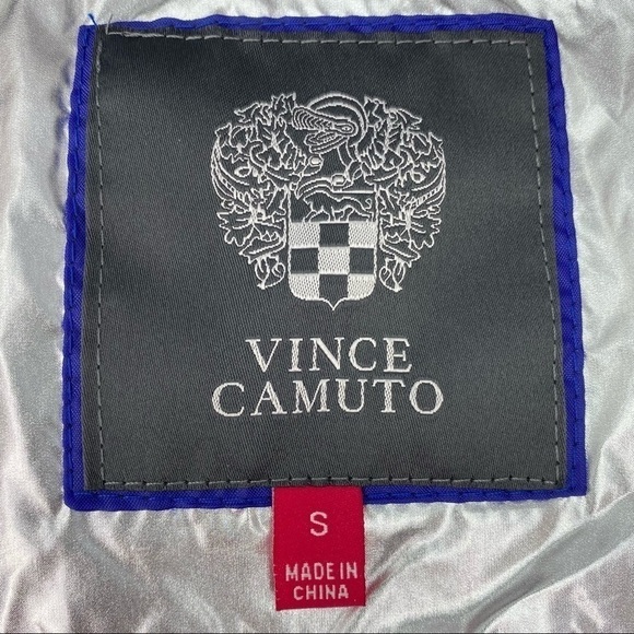 Vince Camuto Puffer Jacket Silver Chrome Winter Coat Womens Size Small New NWT - Picture 8 of 10
